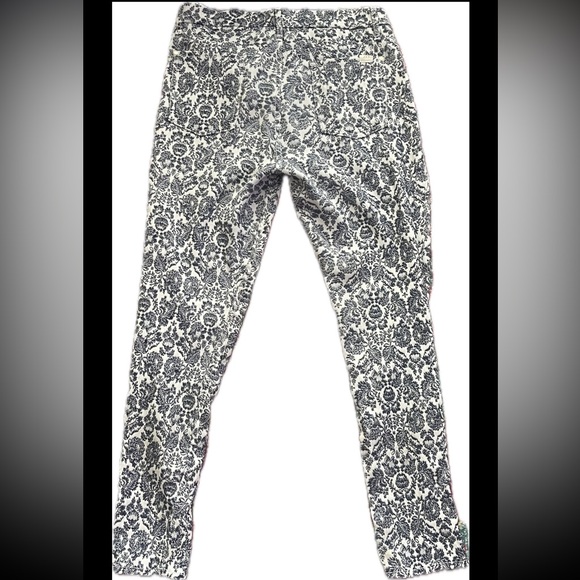 Damask Print Jen 7 Skinny Jeans Navy Cream Sz 6 $259 Ret - Picture 7 of 7